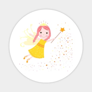 Cute fairytale yellow stars shining Magnet